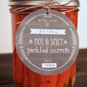 {Recipe} Spicy Pickled Carrots & Free Printable Chalkboard Tags {Recipe} Spicy Pickled Carrots