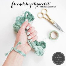 {DIY} Friendship Bracelet Tutorial ~ Simple Diagonal Stripe Friendship Bracelet Tutorial
